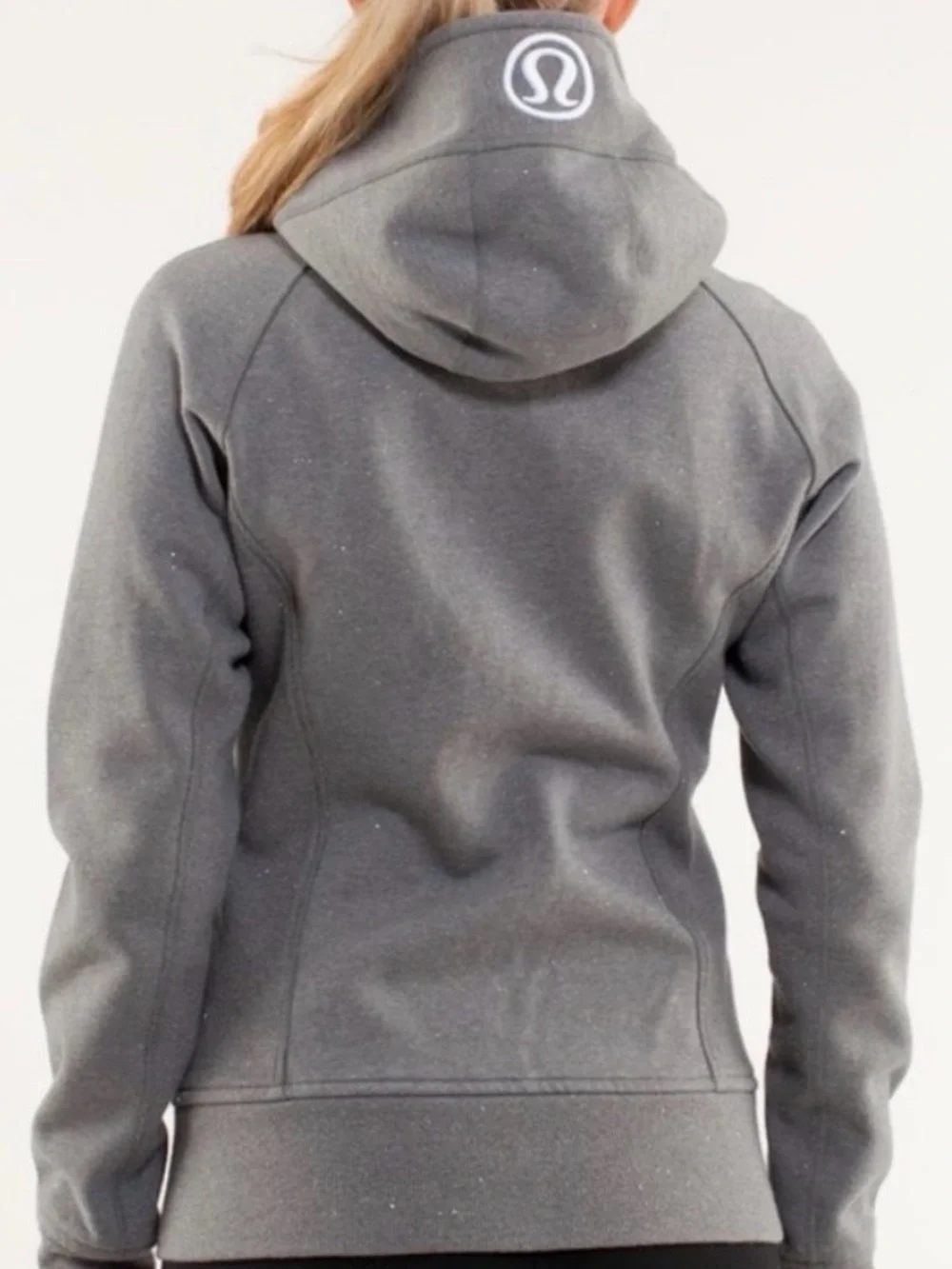 Lululemon Limited Edition Gray Sparkle 2011 Full Zip Hoodie Scuba Jacket Size 6
